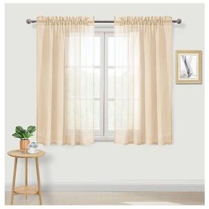Elegant Beige Sheer Curtains